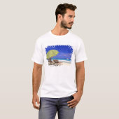 アバコ諸島 バハマ ビーチパラソル Tシャツ (正面フル)