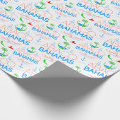 アバコ、バハマカラフル文字、画像パターン ラッピングペーパー (角)
