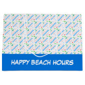 アバコ、バハマカラフル文字、画像パターン ラージペーパーバッグ (正面)