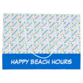 アバコ、バハマカラフル文字、画像パターン ラージペーパーバッグ (裏面)