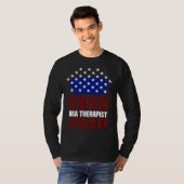 アバセラピスト米国旗行動アナリスト自閉症Ther Tシャツ (正面フル)