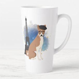 アバセンジインパリおもしろい犬 カフェラテマグ