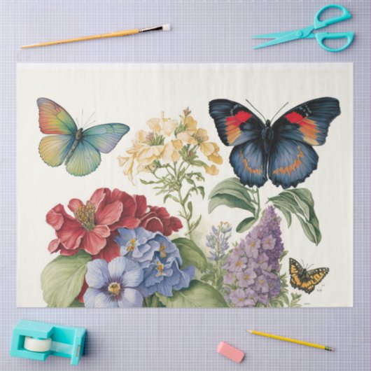 アバタフライガーデンシリーズデザイン10 薄葉紙 (クラフト)