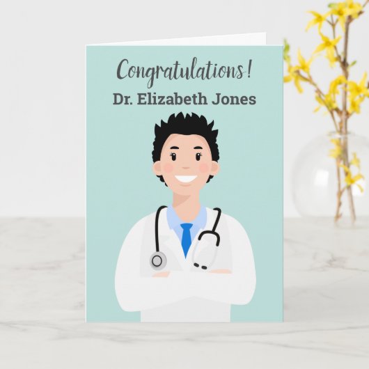 アバターパーソナライズされたドクターカード カード (黄色い花)