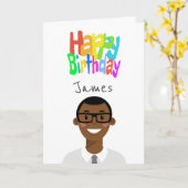 アバターパーソナライズされた誕生日カード カード (黄色い花)