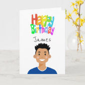 アバターパーソナライズされた誕生日カード カード (黄色い花)