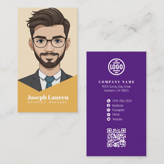 アバタービジネスカード 名刺 (正面/裏面)