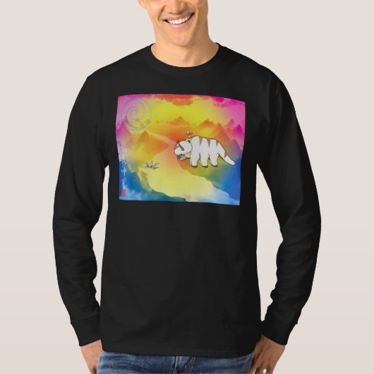 アバター飛んでいるバイソンセンター Tシャツ (正面)