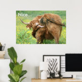 アバディーンおもしろいアンガスカウポスタープリント ポスター (ホームオフィス)