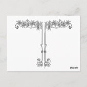 アバディーンの家宝、レース&ダマスク:ピンビクトリアンク ポストカード (裏面)