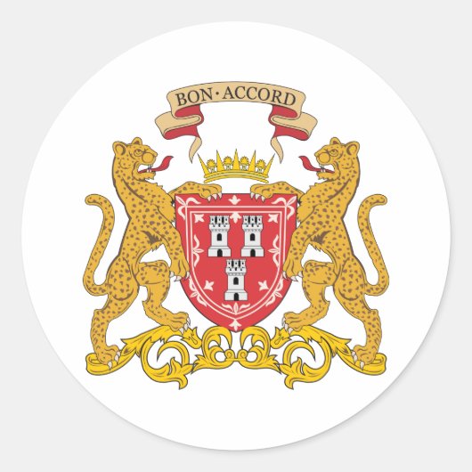 アバディーンコートオブアームズ ラウンドシール (正面)