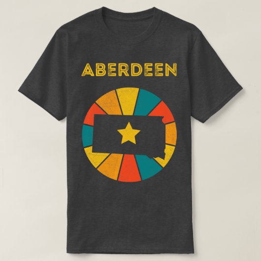 アバディーンサウスダコタヴィンテージ動揺して土産 Tシャツ (デザイン正面)