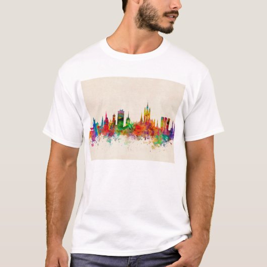 アバディーンスコットランドのスカイライン Tシャツ (正面)