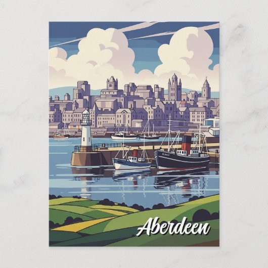 アバディーンスコットランド旅行 ポストカード (正面)