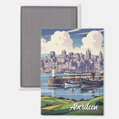 アバディーンスコットランド旅行 マグネット (正面/裏面)