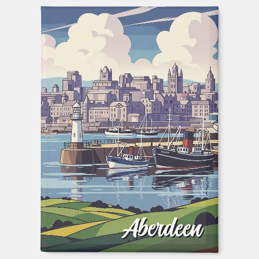 アバディーンスコットランド旅行 マグネット (正面)