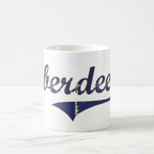 アバディーンワシントン州のクラシックなデザイン コーヒーマグカップ (中央)