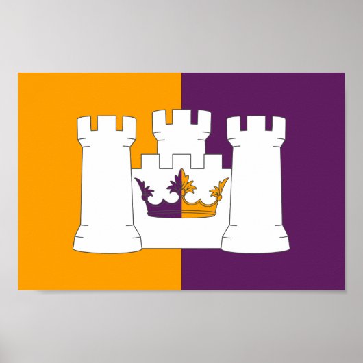 アバディーン州旗 ポスター (正面)