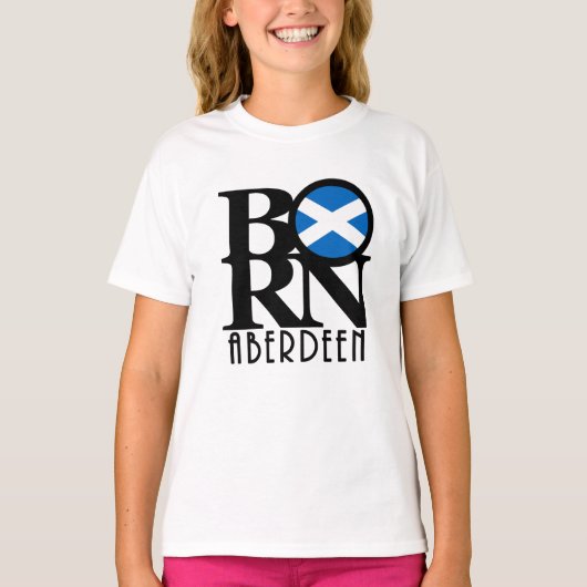 アバディーン生まれスコットランド Tシャツ (正面)