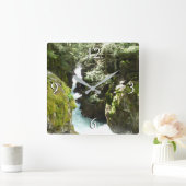 アバランシェ峡谷II、氷河国立公園 スクエア壁時計 (ホーム)