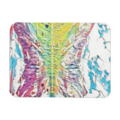 アバランシェ湖の抽象芸術水色 マグネット (横)