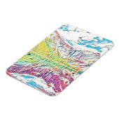 アバランシェ湖の抽象芸術水色 マグネット (左側)