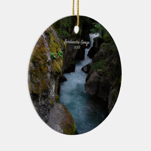 アバランチ峡谷 グレシャー・ナショナルパークの写真 セラミックオーナメント (右)