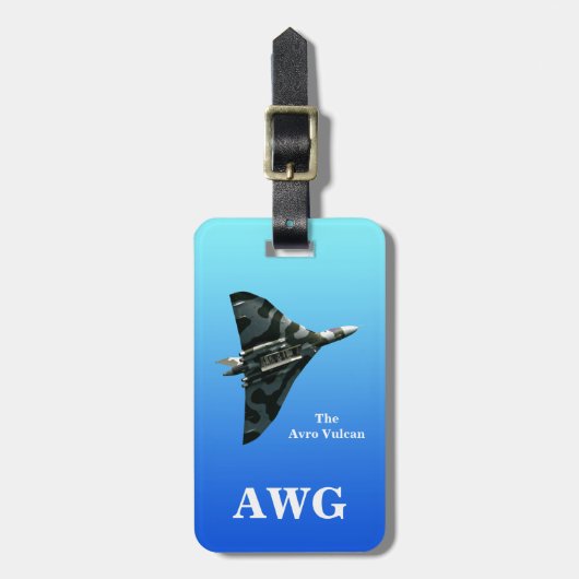 アバロバルカンデルタウィングボマーとモノグラム ラゲッジタグ (正面縦)