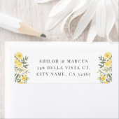 アバロンバターイエローワイルドフラワーズ差出人住所 ラベル (インサイチュ)