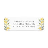 アバロンバターイエローワイルドフラワーズ差出人住所 ラベル (正面)