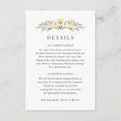 アバロンバターイエロー結婚フローラ詳細 エンクロージャーカード (正面)