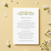 アバロンバターイエロー結婚フローラ詳細 エンクロージャーカード