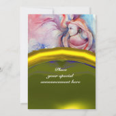 アバロンピンクブルーイエロージェムストーンファンタジー 招待状 (裏面)