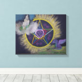 アバロンライジングパステルスケッチ キャンバスプリント (インサイチュ (ウッドフロア))