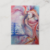 アバロン魔法&ミステリーピンクパープルフローラスパークル 名刺 (裏面)