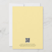 アバロン バターイエロー フラワール キュアコード ウェディング 招待状 (裏面)