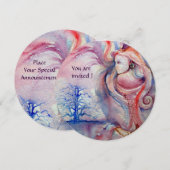 アバロン マジック＆ミステリー ソフトピンク ブルー ホワイト 招待状 (正面/裏面)