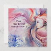 アバロン マジック＆ミステリー ソフトピンク ブルー ホワイト 招待状 (裏面)