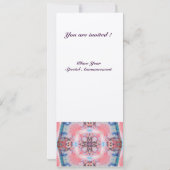 アバロン モノグラム 2, ピンクパープルメタリック シャンパン 招待状 (裏面)