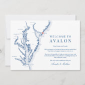 アバロンNJ結婚の週末イベント歓迎の日程 サンキューカード (正面)