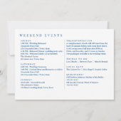 アバロンNJ結婚の週末イベント歓迎の日程 サンキューカード (裏面)