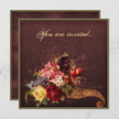 アバンダスの花束 招待状 (正面/裏面)