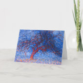 アバンド(夕べ)：赤い木 – ピートモンドリアン- カード (正面)