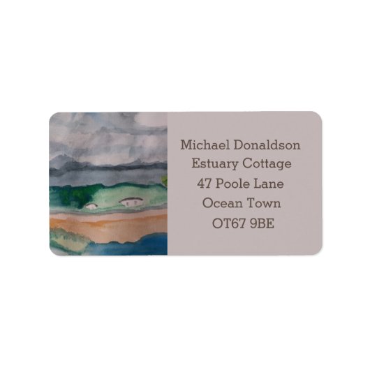 アバーストザベイ住所 シール (正面)