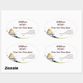 アパカスタムールヴィンテージミツバチの巣と雲ハニー 楕円形シール (シート)