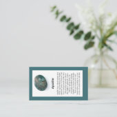 アパタイト結晶意味ジュエリー表示原石 名刺 (スタンド正面)