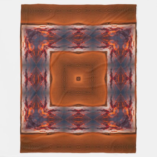 アパッシュのシャーマンの天然砂漠の種族の精神の曼荼羅 フリースブランケット (正面)