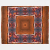 アパッシュのシャーマンの天然砂漠の種族の精神の曼荼羅 フリースブランケット (正面(横))