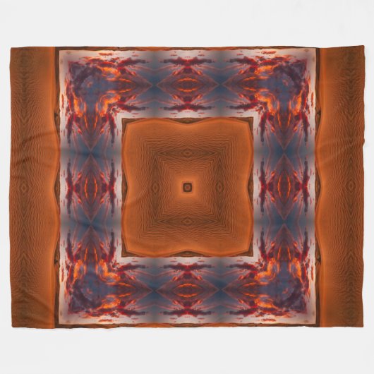 アパッシュのシャーマンの天然砂漠の種族の精神の曼荼羅 フリースブランケット (正面(横))