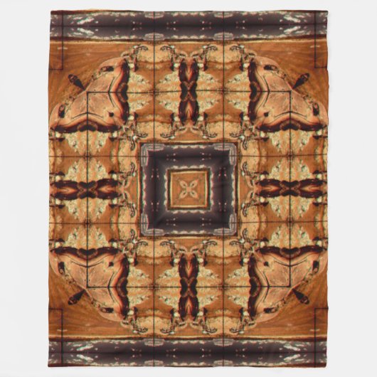 アパッシュの原産のシャーマンの種族の精神の曼荼羅 フリースブランケット (正面)